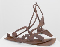 Anthony Caro, Low Table Piece CCCCXXXI, welded steel sculpture with intersecting metal elements and a rusty patina.