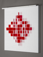 Julio LE PARC | Mobile Losange Rouge | Mixed Media available for sale on www.composition.gallery