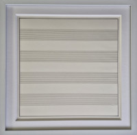 Agnes Martin Untitled 6 lithograph on vellum with grouped fine horizontal lines alternating with wide blank bands
