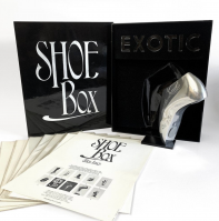 Allen Jones Shoe Box set with aluminum high-heel sculpture