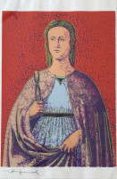 Andy Warhol screenprint of Saint Apollonia with pincers