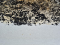 Colorful lithograph of a reclining prophet holding a book, with angels flying and climbing a ladder to the sky in a radiant, dreamlike setting.