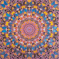 Damien Hirst Palais des Papes screenprint with butterfly wing mandala in vivid blue