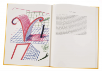 David Hockney Hockney's Alphabet book with colorful letter illustrations and text essays, signed by Hockney and Stephen Spender