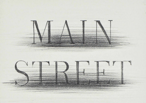 Ed RUSCHA | Main Street | Minimalist Lithograph 