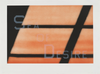 Ed Ruscha Sea of Desire lithograph with orange gradient