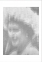 Gerhard Richter Elizabeth 1 offset lithograph showing blurred grayscale portrait of Queen Elizabeth II in soft focus. 