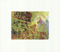 Gerhard Richter IBM offset lithograph with abstract layers of green