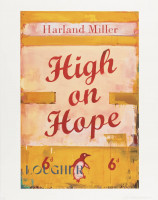 Harland Miller High on Hope 20-colour screenprint of vintage Penguin book cover in warm yellows