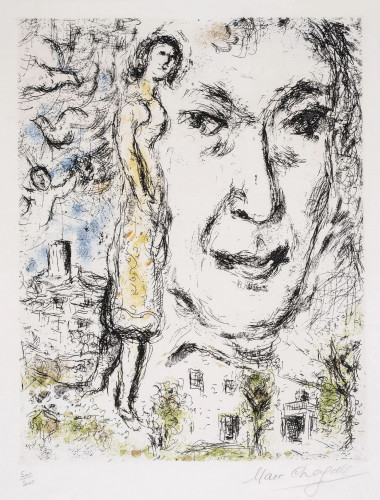 Marc CHAGALL | Autoportrait | Etching and Aquatint available for sale on composition gallery