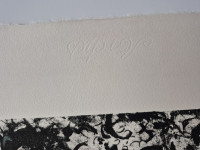 Marc Chagall Le Bouquet Blanc lithograph with white floral bouquet, bird, and figures in expressive black and muted colors