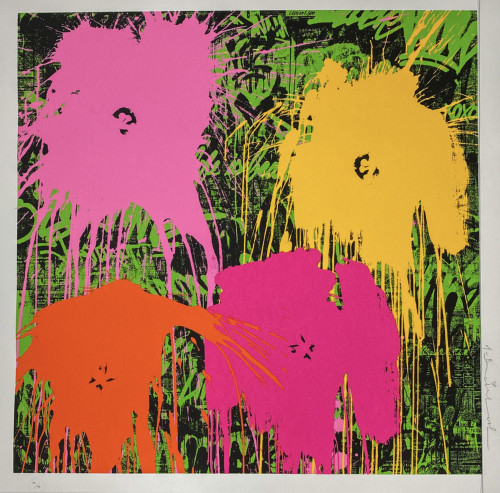 MR. BRAINWASH | Flower$ | Screen-print available for sale on composition gallery MR. BRAINWASH | Flower$ | Screen-print available for sale on composition gallery