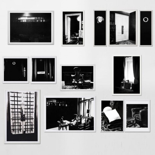 Robert Longo The Freud Cycle set of 13 black-and-white pigment prints showing Freud’s Vienna apartment in dramatic lighting.  