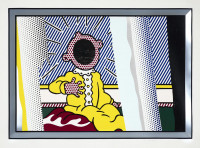 Roy Lichtenstein Reflections on The Scream print using bold colors