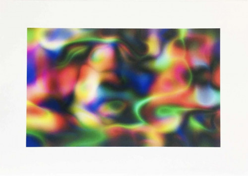Thomas Ruff Substrat 21 III 2003–2019 c-print abstract flowing neon color fields in green, violet, red, yellow and blue