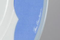 Tom Wesselmann Blonde Vivienne porcelain plate with stylized blonde woman and bold floral Pop Art design