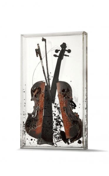 Mixed Media Artwork ©  Fernandez Arman  - Colere de Paganini / Paganini's Anger, 2004