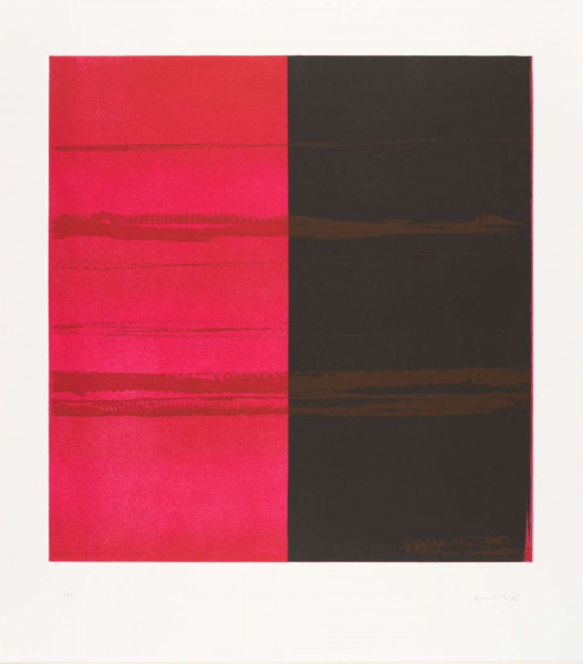 Artwork © Callum Innes - Lamp Black Scarlet Lake, 2024