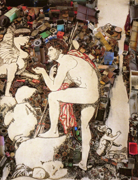 Artwork © Vik Muniz - Oedipus and Sphinx, after Jean Auguste Dominique Ingres (Pictures of Junk), 2006