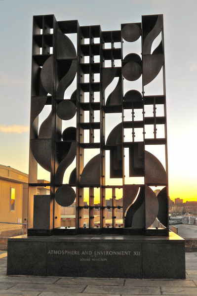 Atmosphere and Environment XII, created in 1970 by Louise Nevelson; Philadelphia Museum of Art / © Smallbones, CC0, via Wikimedia Commons