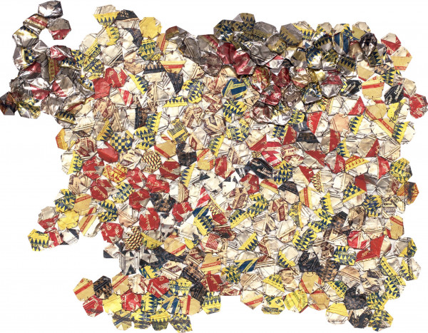 Artwork © El Anatsui - Black & Silver, 2018